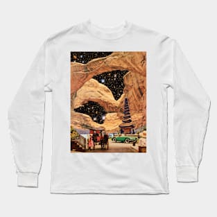 Bali Galaxy Getaway, Retro Fusion Long Sleeve T-Shirt